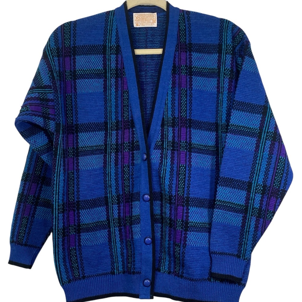 Vintage 1980’s Pendleton Plaid Cardigan